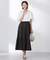 【洗える】シャンブレーツイル ティアード スカート