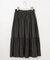 【洗える】シャンブレーツイル ティアード スカート
