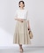 【洗える】シャンブレーツイル ティアード スカート