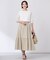 【洗える】シャンブレーツイル ティアード スカート