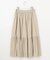 【洗える】シャンブレーツイル ティアード スカート