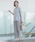 【洗える】COTTON POLYESTER 袖ボタン ニット
