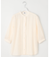 【WEB限定カラーあり・洗える】Sheer Vis リネン バンドカラー ブラウス
