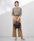 【WEB限定カラーあり・洗える】Sheer Vis リネン バンドカラー ブラウス