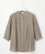 【WEB限定カラーあり・洗える】Sheer Vis リネン バンドカラー ブラウス