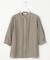【WEB限定カラーあり・洗える】Sheer Vis リネン バンドカラー ブラウス
