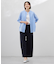 【WEB限定カラーあり・洗える】Sheer Vis リネン バンドカラー ブラウス