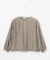 【洗える】Sheer Vis リネン ノーカラー ブルゾン