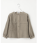 【洗える】Sheer Vis リネン ノーカラー ブルゾン