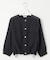 【洗える】Sheer Vis リネン ノーカラー ブルゾン