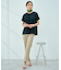 【WEB限定・洗える】シャンブレーサテン テーパード パンツ