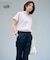 【WEB限定・洗える】シャンブレーサテン テーパード パンツ