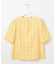 【洗える】SHEER チェック フレアスリーブ ブラウス