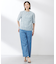 【洗える】SHEER チェック フレアスリーブ ブラウス
