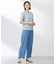 【洗える】SHEER チェック フレアスリーブ ブラウス