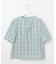 【洗える】SHEER チェック フレアスリーブ ブラウス