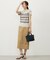 【WEB限定カラーあり・洗える・抗菌防臭】COTTON POLYESTER ボーダー 襟付き ニット