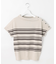 【WEB限定カラーあり・洗える・抗菌防臭】COTTON POLYESTER ボーダー 襟付き ニット