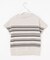 【WEB限定カラーあり・洗える・抗菌防臭】COTTON POLYESTER ボーダー 襟付き ニット