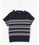 【WEB限定カラーあり・洗える・抗菌防臭】COTTON POLYESTER ボーダー 襟付き ニット