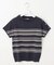 【WEB限定カラーあり・洗える・抗菌防臭】COTTON POLYESTER ボーダー 襟付き ニット