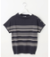 【WEB限定カラーあり・洗える・抗菌防臭】COTTON POLYESTER ボーダー 襟付き ニット