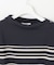 【WEB限定カラーあり・洗える・抗菌防臭】COTTON POLYESTER ボーダー 襟付き ニット