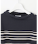 【WEB限定カラーあり・洗える・抗菌防臭】COTTON POLYESTER ボーダー 襟付き ニット