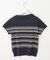 【WEB限定カラーあり・洗える・抗菌防臭】COTTON POLYESTER ボーダー 襟付き ニット