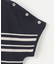 【WEB限定カラーあり・洗える・抗菌防臭】COTTON POLYESTER ボーダー 襟付き ニット