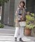 【洗える】BASIC STRETCH DENIM ワイド ストレート デニム