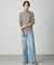 【洗える】BASIC STRETCH DENIM ワイド ストレート デニム