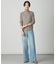 【洗える】BASIC STRETCH DENIM ワイド ストレート デニム