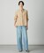 【洗える】BASIC STRETCH DENIM ワイド ストレート デニム