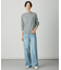 【洗える】BASIC STRETCH DENIM ワイド ストレート デニム