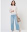 【洗える】BASIC STRETCH DENIM ワイド ストレート デニム