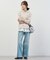 【洗える】BASIC STRETCH DENIM ワイド ストレート デニム