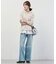 【洗える】BASIC STRETCH DENIM ワイド ストレート デニム