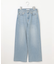 【洗える】BASIC STRETCH DENIM ワイド ストレート デニム