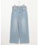 【洗える】BASIC STRETCH DENIM ワイド ストレート デニム