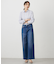 【洗える】BASIC STRETCH DENIM ワイド ストレート デニム