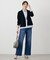 【洗える】BASIC STRETCH DENIM ワイド ストレート デニム