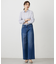 【洗える】BASIC STRETCH DENIM ワイド ストレート デニム