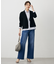 【洗える】BASIC STRETCH DENIM ワイド ストレート デニム