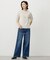 【洗える】BASIC STRETCH DENIM ワイド ストレート デニム
