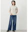 【洗える】BASIC STRETCH DENIM ワイド ストレート デニム