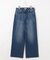 【洗える】BASIC STRETCH DENIM ワイド ストレート デニム