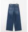 【洗える】BASIC STRETCH DENIM ワイド ストレート デニム