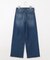 【洗える】BASIC STRETCH DENIM ワイド ストレート デニム