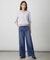 【洗える】BASIC STRETCH DENIM ワイド ストレート デニム